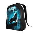 thumbnail image 2 of Fotbe Blue Full Moon Wolf Travel Laptop Backpack, Business Slim Sturdy Laptops Backpack, Water Resistant College School Computer Bag Gift for Men & Women Fits 15.6 Inch Notebook, 2 of 8