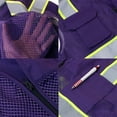 thumbnail image 5 of Toptie Unisex US Big High Visibility Safety Vest with Reflective Straps and Pockets Soft, Durable, Breathable-Purple- M, 5 of 8