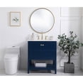 thumbnail image 6 of 30 inch Single Bathroom Vanity in Blue with Backsplash, 6 of 8