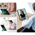 thumbnail image 5 of Dteck Case for iPad Air 13 inch 2025/2024,Shockproof Silicone + PC 3-Layer Protection Kickstand Case Heavy Duty Cover for iPad Air 13-in. M3/M2,Black+Mint, 5 of 7