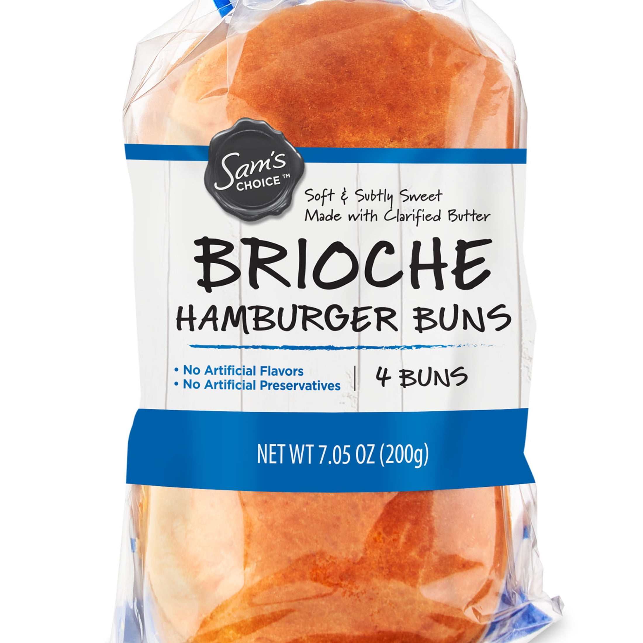 Sam's Choice Brioche Hamburger Buns, 7.05 oz, 4 Count