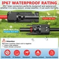 thumbnail image 5 of Solar Panel Extension Cable 50FT 10AWG, 6mm² Solar Extension Cable Wire with Female Male Waterproof Connectors for RV, Photovoltaic Systems, 5 of 9