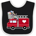 thumbnail image 3 of Inktastic Easter Red Firetruck with Pink Hearts Boys or Girls Baby Bib, 3 of 4