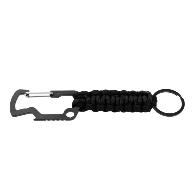Lvero con mosquetón de aire libre Negro Sunnimix Molle Paracord Llavero Gancho