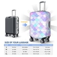 thumbnail image 6 of Bixox Washable Rainbow Scales Printed Luggage Cover, Fashion Suitcase Protector Fits for Small luggage, 6 of 8