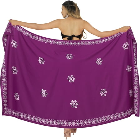 HAPPY BAY Women s Beachwear Summer Bikini Wraps Beach Wrap Sarong Coverups Skirt Bathing suit Swim Cover up Swimwear Swimsuit Coverups for Women One Size Purple  Solid