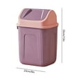 thumbnail image 3 of Plastic Trash Can with Swing Lid 4.5 Gallon Garbage Can Wastebasket Garbage Container Bin for Bathroom, Bedroom, Kitchen, College Dorm, Office, Craft Room - Plastic Waste Basket, 3 of 6