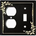 thumbnail image 4 of Metal Light Switch Plate Cover Elegant Victorian Floral Frame Black Yellow FRA083, 4 of 13
