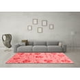 thumbnail image 3 of Ahgly Company Indoor Round Abstract Red Modern Area Rugs, 5' Round, 3 of 4