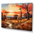 thumbnail image 2 of Designart "African Girafes Savanna horizon I" Animals Wall Art Print, 2 of 5