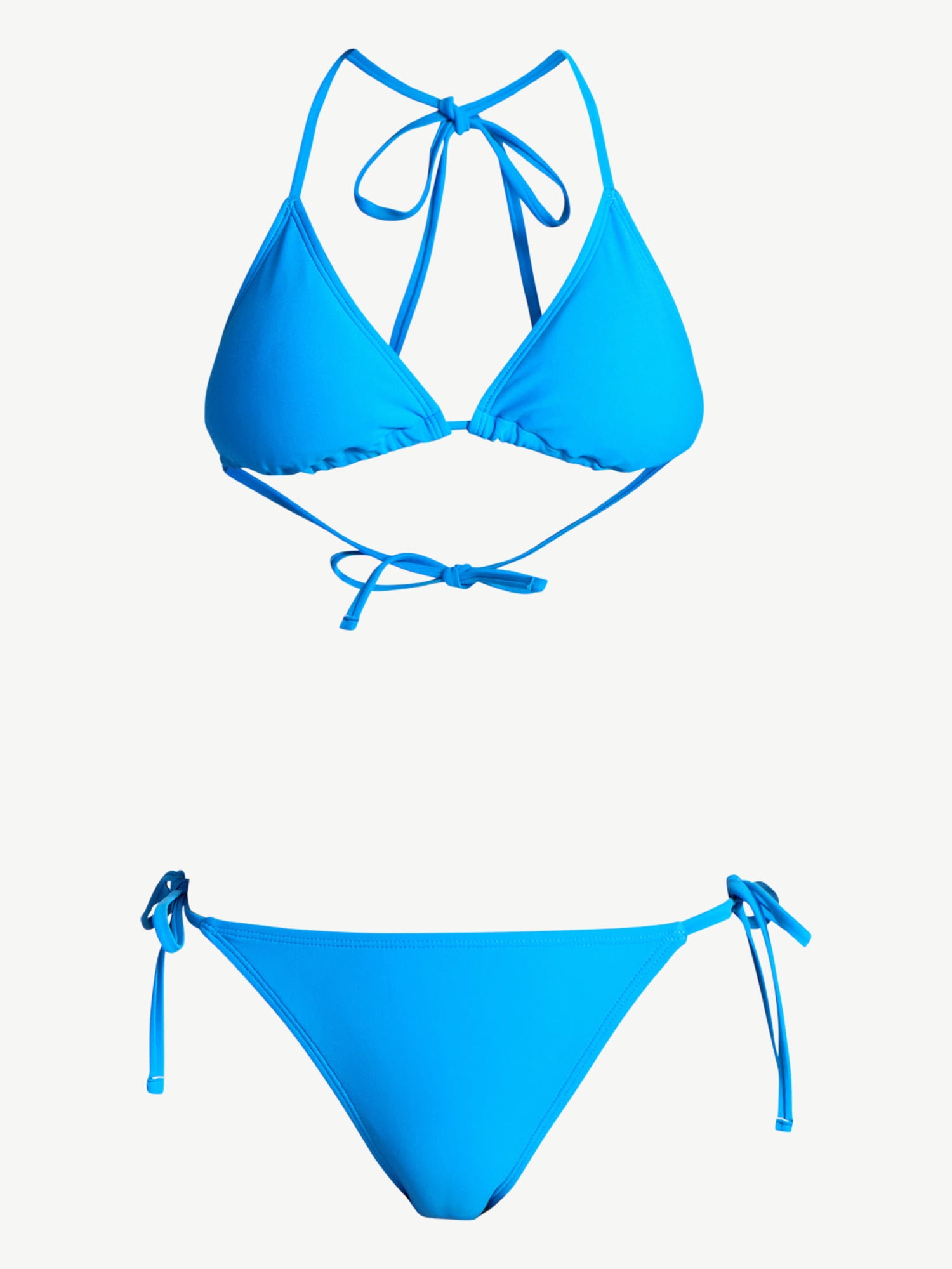 No Boundaries Solid Triangle Bikini Top, Women’s XXS-XXL