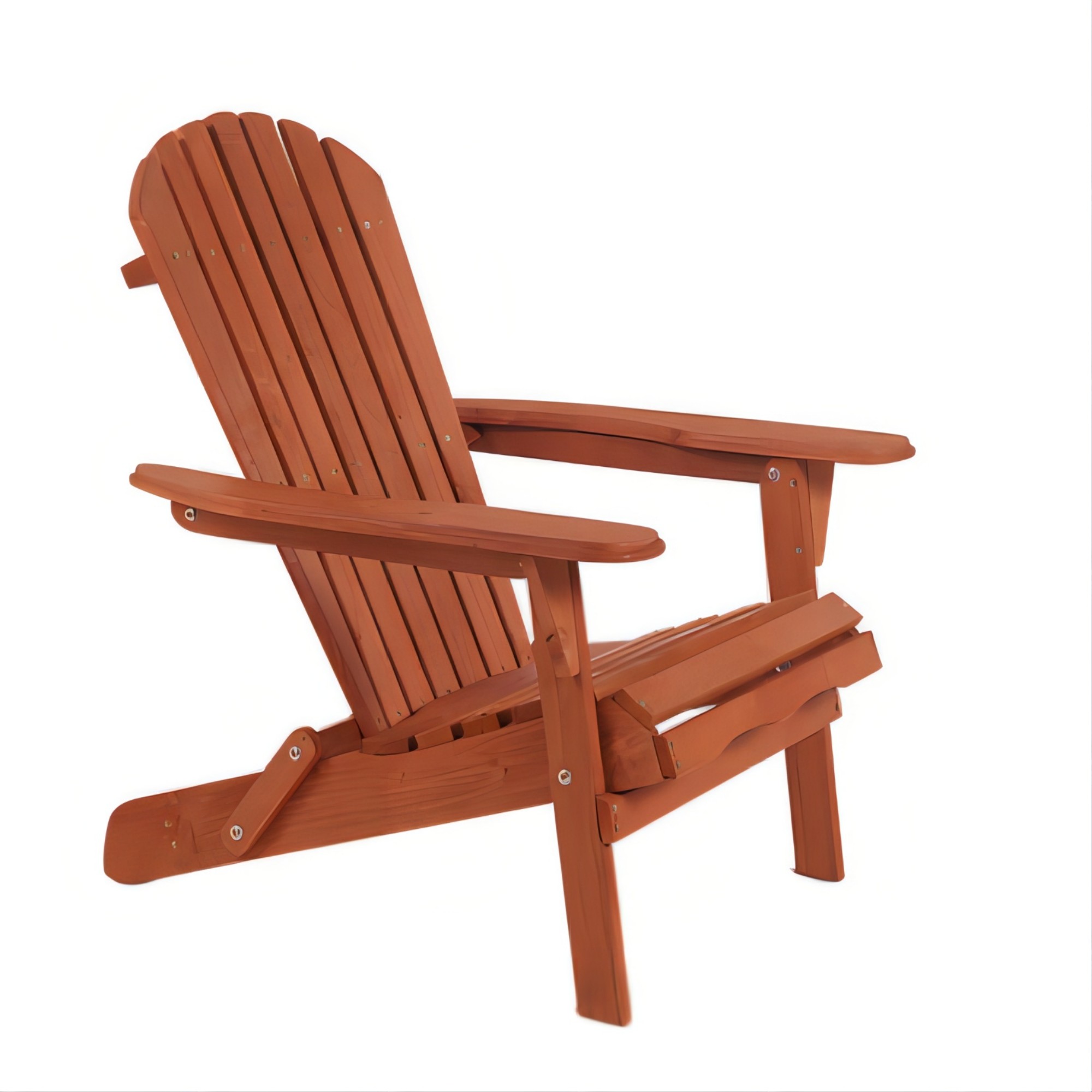 Mongo Walnut Wood Folding Adirondack Chair