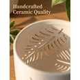 thumbnail image 3 of BUYMAX 5+6 inch White Ceramic Orchid Pot with Holes, Indoor/Outdoor Plant Pot with Drainage Holes and Tray, Promotes Air Circulation, 3 of 8
