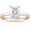 Rose Gold, variant on Platinum 1 Carat Lab Grown Solitaire Radiant Cut Diamond Engagement Ring (1 Ct,H-I Color VS1-VS2 Clarity)