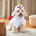 thumbnail image 4 of Dog Chicken Costume Soft Crystal Fleece Pet Hoodie，Adjustable Wrap Puppy Transformation Outfit for Small Medium Dogs, Halloween Party Cosplay Clothes, 4 of 6