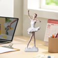 thumbnail image 2 of Resin Ballerina Figurine Ballet Dancer Statue, Elegant Girl Sculpture Art Home Desk Decor Ornament for Bookshelf, Tabletop, Living Room, 2 of 9