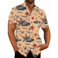 thumbnail image 3 of Camisas hawaianas con estampado 3D de avión de combate para hombre, camisas casuales de manga corta con botones, camisetas de hip hop para hombre, ropa de calle, 3 of 5