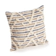 thumbnail image 7 of Laddha Home Designs Handwoven Over Tufted Diamond Cotton Throw Pillow Cover - 18" - Blue and Tan, 7 of 7
