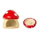 thumbnail image 5 of Casa de cerámica para hámster con comedero, nido multiusos para interior con forma de hongo Rojo, 5 of 9