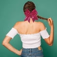 thumbnail image 4 of paquetes de lazos para el pelo con soporte para cola de caballo para niñas adolescentes, uniforme de animadora de softbol, 4 of 6