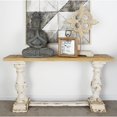thumbnail image 3 of DecMode White Vintage Long Carved Ornate Wood Console Table, 59"W x 29"H, 3 of 13