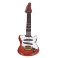 thumbnail image 4 of Mini Guitar Model Wooden Decorative Miniature Musical Instrument Ornament with Stand for Home Office, 4 of 4