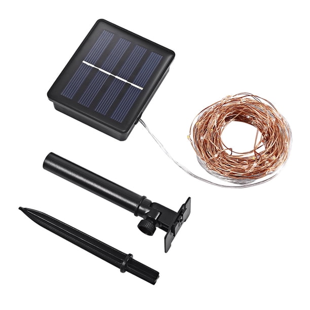 Cadena de lámpara 5M / 16.4ft 50 LED Luces de cadena con energía solar Lámpara de alambre de cobre solar Luces de hadas para patio al aire libre Jardín Patio Decoración de fiesta de bodas de 1 1