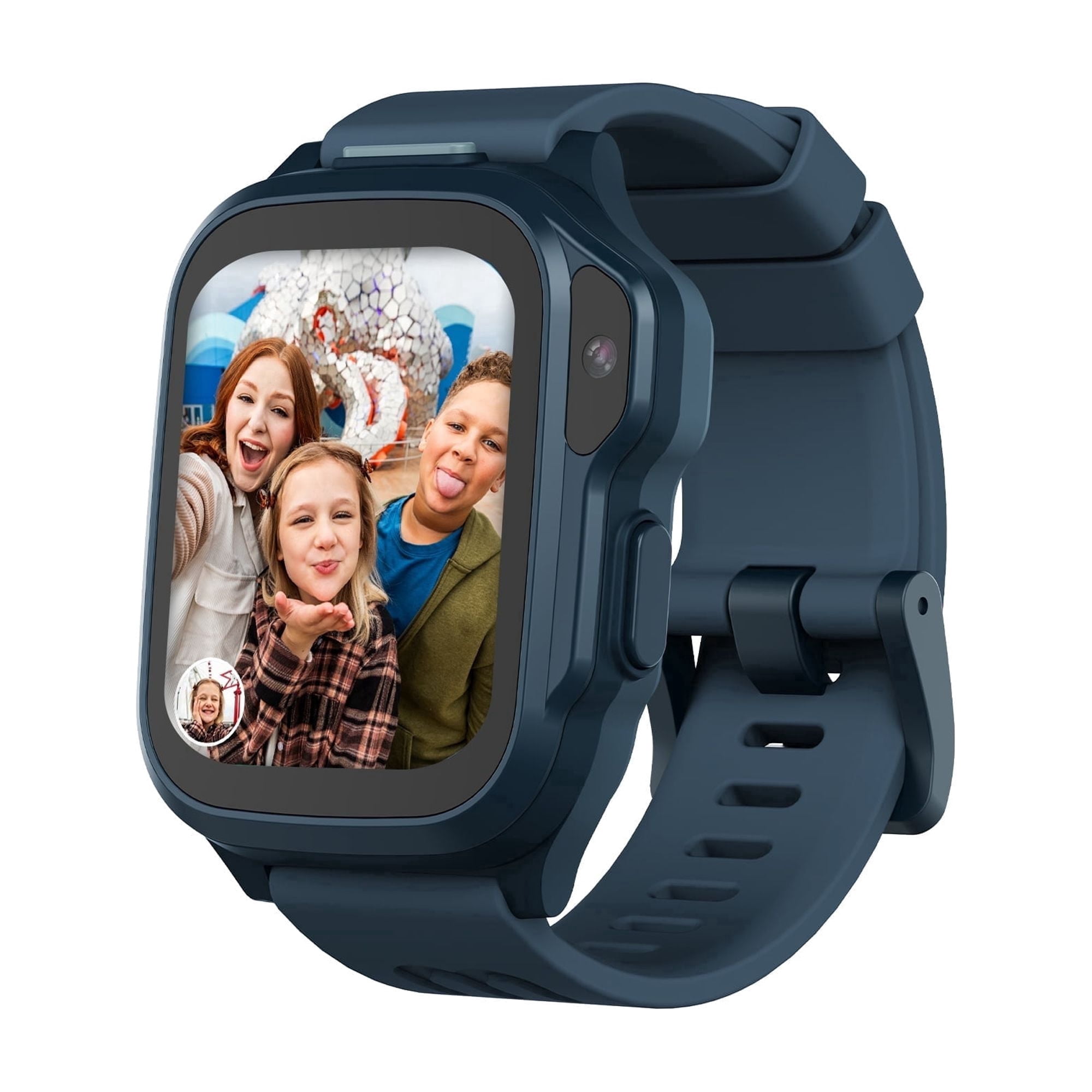 myFirst Fone S4 Kids Smartwatch with GPS Tracking, Free-Roaming eSIM & Class Mode, Space Blue