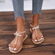 thumbnail image 5 of Zapatos Casual de Moda de Verano Wmkox8yii Pantuflas de Tacón Plano con Lazo de Cuentas de Perlas Talla 42, 5 of 8