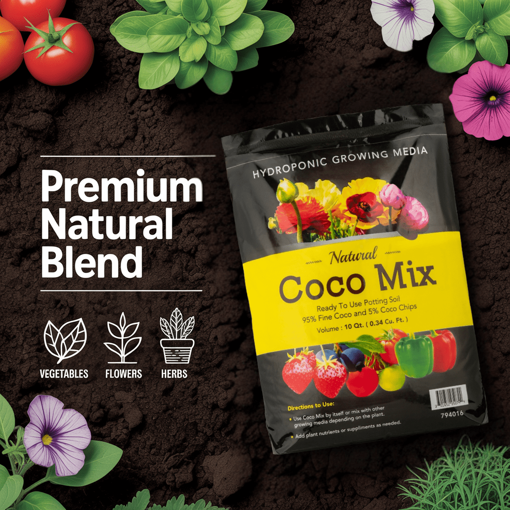 Envelor Potting Soil Mix 10 Quarts Envelor Indoor Plants Soil for Outdoor Plants 0.34 Cubic Feet Potting Mix Hydrated Coco Coir Mix for Plants Ready to Use Natural Plant Top Soil