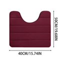 thumbnail image 6 of Non Toilet Floor Mat 16x20,Bath Rug Around Toilet Base,U Shaped Bathroom Floormat,Memory Foam Toilet Floor Rug,Machine Washable, 6 of 6