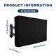 thumbnail image 2 of Cubierta para TV al aire libre para 30 a 32 40-42 pulgadas LCD, LED, impermeable, resistente a la intemperie y al polvo Protectores de pantalla de TV con borde negro Cubierta para TV al aire libre, 2 of 6