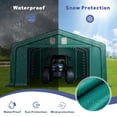 thumbnail image 3 of 20 x 20 x 11.8 FT Outdoor Green Portable Carport with All-Weather Canopy, Multiple Use Outdoor Storage Shelter Shed, 3 of 9