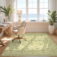 thumbnail image 3 of Design&I 2'x3' Washable Doormat Sage Cream Checkered Waffle Featuring Symmetrical Banded Bathroom for Entryway, Indoor, Ultra-Thin & Non-Slip Skid-Resistant, 3 of 7
