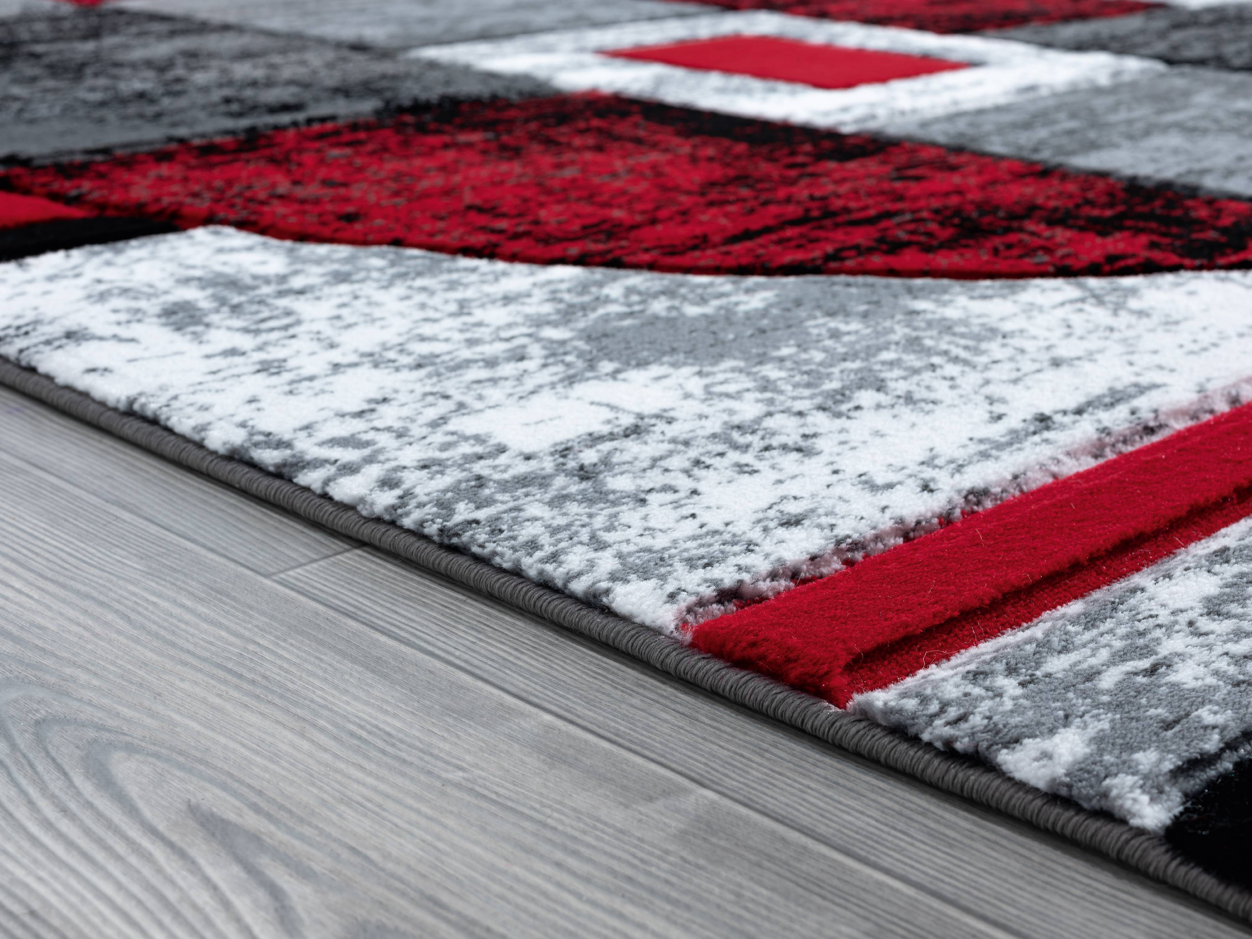 United Weavers Drachma Attica Modern Abstract Area Rug, Red, 7'10" x 10'6"