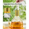 thumbnail image 4 of House Again 2 Pack Tea Infuser, Extra Fine Mesh Tea Infusers for Loose Tea, 18/8 Stainless Steel Tea Strainer with Extended Chain Hook, Tea Steeper for Brew Tea, Spices & Seasonings-Gold, 4 of 7