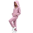 thumbnail image 5 of MaFYtyTPR Sweatsuit for Women Two Piece Women Fashionable Solid Color Zippered Cardigan Sweatshirts Casual Straight Leg Pants Set, 5 of 5