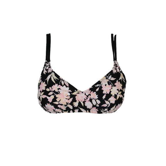 Bikini Nation Pickin' Petals Womens Strappy Bikini Top Multi Color Large, Ladies