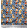 thumbnail image 1 of Soimoi Cotton Cambric Fabric Footprint,Dog & Cat Animal Print Fabric by The Yard 42 Inch Wide, 1 of 1