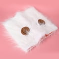 thumbnail image 5 of Autumn-Winter Warmth for Pets & Cats, Halloween Costume Accessory - White Funny Lion Plush Ear Hat, 5 of 8