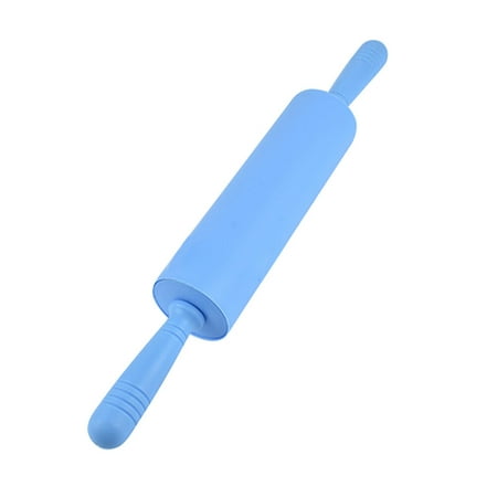

Silicone Non-stick Rolling Pin Sturdy Handle Roller Rolling Stick Kitchen Tool for Fondant Cookie Pastry Dough Random Color