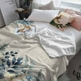 thumbnail image 3 of Christmas Eucalyptus Leaves Throw Flannel Blanket 40x60In Winter Snowflakes Linen Super Soft Cozy Bed Blanket, Lightweight Plush Fuzzy Bed Throw for Bedroom Sofa Couch Living Room, 3 of 4