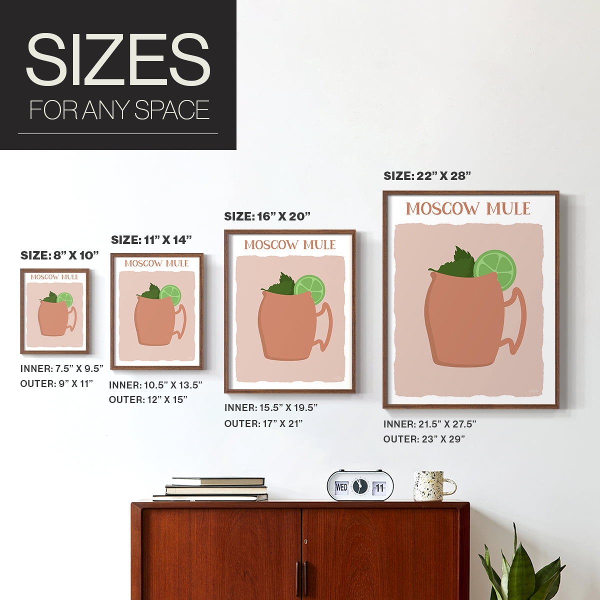 Moscow Mule in Brown Solid Wood 8 x 10 Framed Print