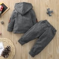 thumbnail image 3 of YUNAFFT Tracksuits Hoodies Kids Clearance, Newborn Baby Long Sleeve Plaid Printed Hoodie Sweatshirt+Long Pants Set, 3 of 8
