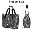 thumbnail image 3 of Tote Bag for Women - Halloween Spider Web and Skulls Pattern Shoulder Bag - Large Utility Work Duffle Bag with Zipper Handbag for Travel, Work, Sprots, 3 of 5