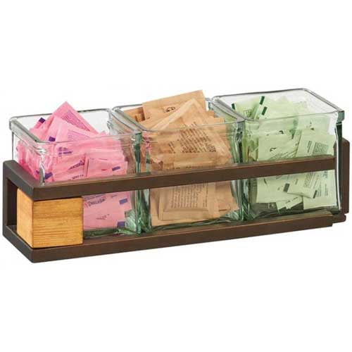 Cal Mil Sierra Bronze 3 Jar Display, 13 x 5 x 4.25 inch -- 1 each.