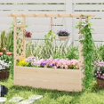 thumbnail image 3 of GVN Garden Bed Planter, Raised Garden Bed,Raised Garden Bed Wooden Elevated Planter Box with Hanging Roof-L, 3 of 11