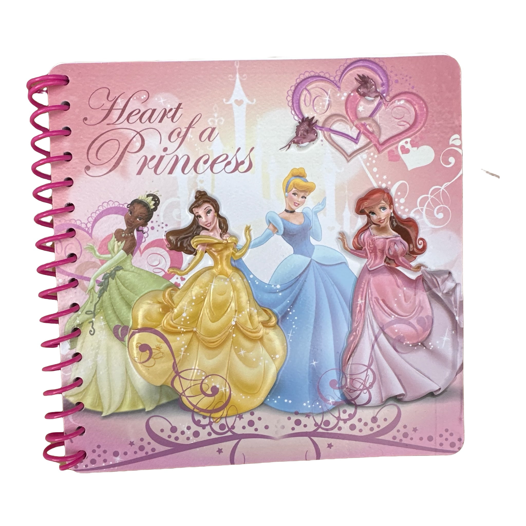 Pink Disney Princess Notebook - Cinderella Bell Mermaid Notebook ...