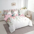 thumbnail image 3 of Castle Fairy Women Girls Teens Spring Graden 7-Piece Twin Bedding Sets,Pink Flower Butterfly Bedding Comforter Set,Botanical Plants Breathable Sheet Sets,Ultra Soft Home Decor, 3 of 8