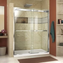DreamLine Essence-H 44-48 in. W x 76 in. H Semi-Frameless Bypass Shower Door in Chrome